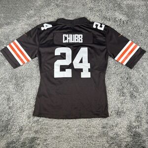 Nike Nick Chubb 24 Cleveland Browns Jersey Mens M Brown NFL On Field Football